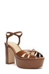 Schutz Keefa Ankle Strap Platform Sandal In New Wood