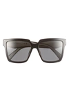 Prada 56mm Square Sunglasses In Black