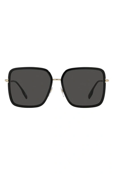 Burberry Benedict 59m Pilot Sunglasses In Black