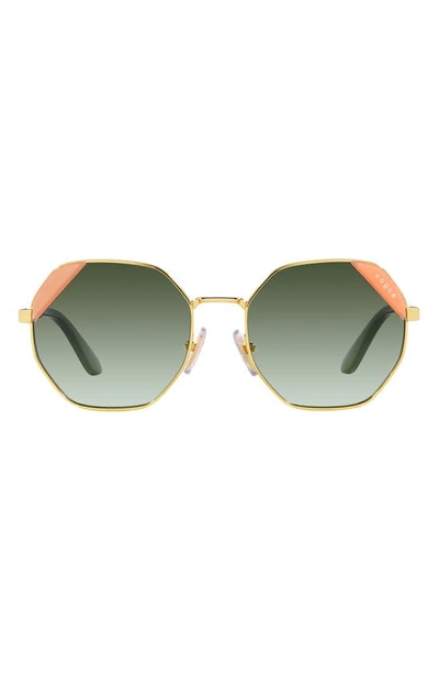Vogue 55mm Gradient Irregular Sunglasses In Gold