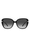 Michael Kors Flatiron 56mm Gradient Square Sunglasses In Black