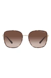 Michael Kors Empire 56mm Gradient Square Sunglasses In Brown Grad