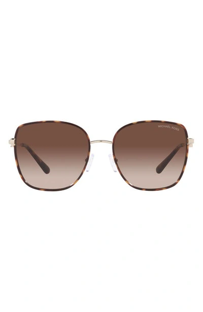 Michael Kors Empire 56mm Gradient Square Sunglasses In Brown Grad
