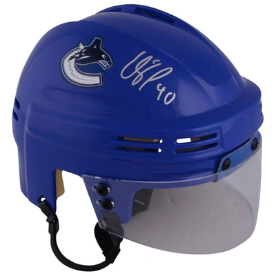 Fanatics Authentic Elias Pettersson Vancouver Canucks Autographed Blue Mini Helmet