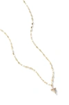 Lana Flawless Mini Diamond Cross Pendant Necklace In Yellow Gold