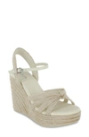 Mia Ashlee Platform Wedge Sandal In Bone