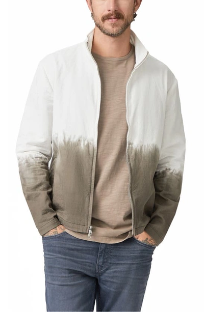 Paige Descanso Ombré Cotton Zip-up Jacket In White French Press