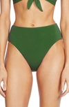 Robin Piccone Women's Ava High-rise Bikini Bottom In Sage