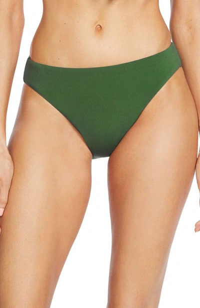 Robin Piccone Women's Ava Mid-rise Bikini Bottom In Sage