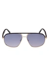 Tom Ford Maxwell Mirrored Aviator-style Sunglasses In Gold