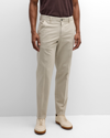 Isaia Men's Cotton-cashmere 5-pocket Pants In Sand