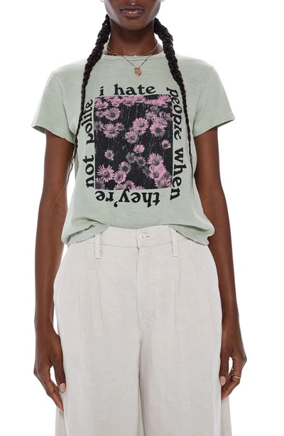 Mother The Lil Sinful Not Polite Tee Shirt In Npo - Not Polite
