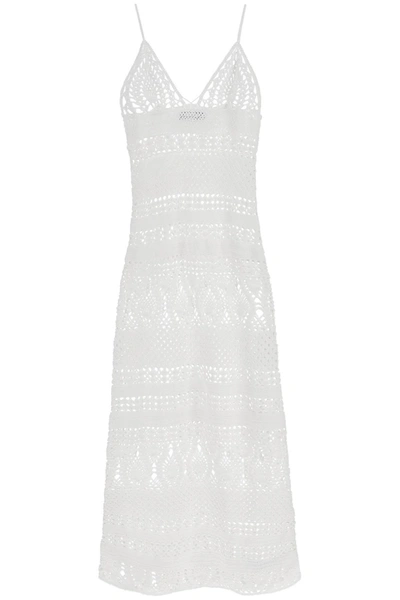 Dsquared2 Crochet-knit Maxi Dress In White (white)