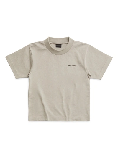 Balenciaga Logo-print Cotton T-shirt In 9763 -dust/black