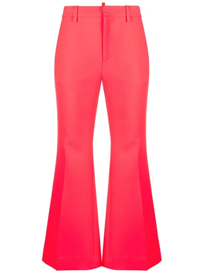 Dsquared2 Kick-flare Cropped Trousers In Pink