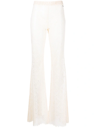 Dsquared2 Laced Super Flared Trousers In White
