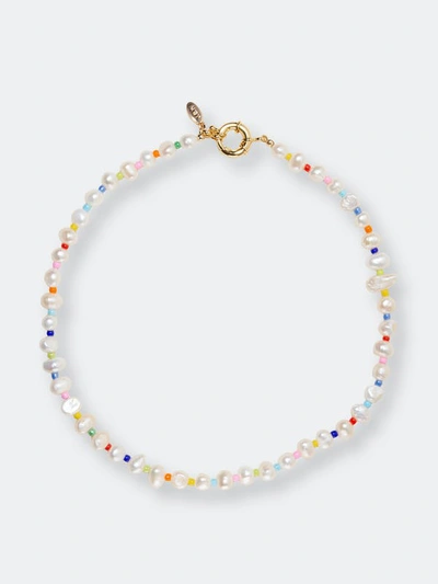 Joey Baby Amber Necklace In White