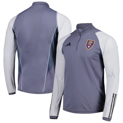 Adidas Originals Adidas Gray Real Salt Lake 2023 On-field Aeroready Quarter-zip Training Top