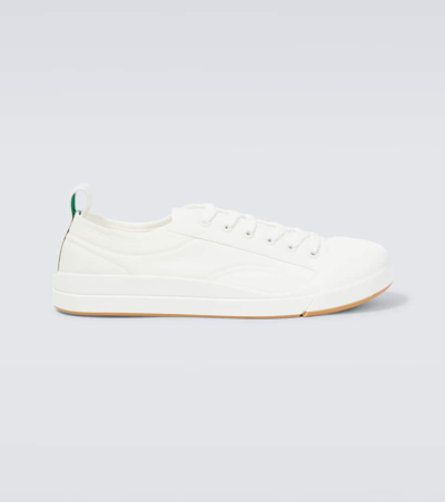 Bottega Veneta Canvas Vulcan Sneakers In White