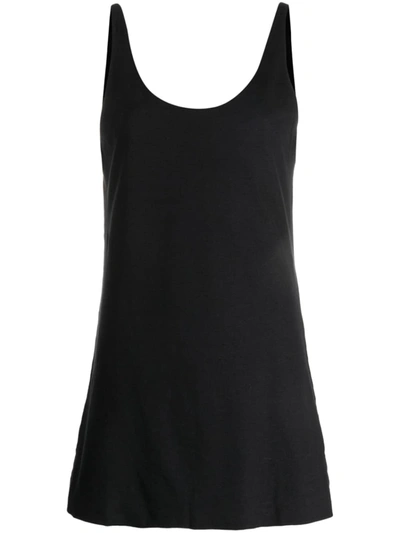 Our Legacy Tank Sleeveless Minidress In Black Dry Crepe