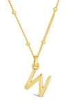Sterling Forever 14k Gold Plated Sterling Silver Initial Necklace In Gold-w