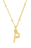 Sterling Forever 14k Gold Plated Sterling Silver Initial Necklace In Gold-p