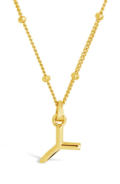Sterling Forever 14k Gold Plated Sterling Silver Initial Necklace In Gold-y