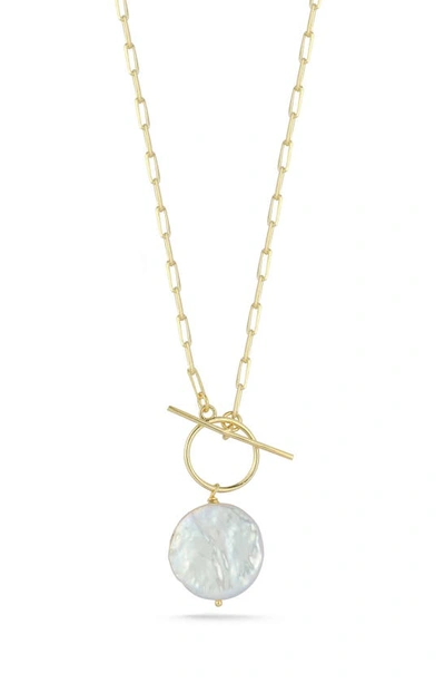 Sphera Milano Sterling Silver & Mother Of Pearl Pendant Necklace In Gold
