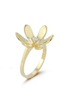 Sphera Milano Cubic Zirconia Floral Ring In Gold
