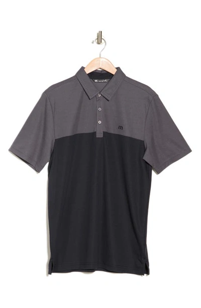 Travismathew The Rudds 2.0 Polo In Black/ Heather Black