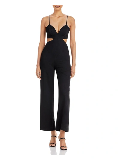 Bardot Womens Cut-out Wide Leg Jumpsuit In Black