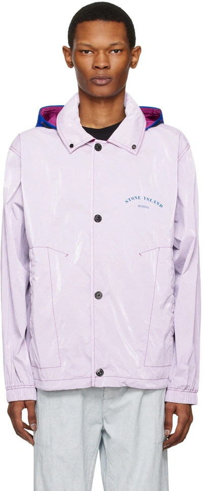 Stone Island Marina Ripstop Prismatico Jacket Magenta In Purple