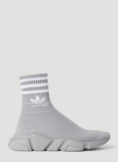 Adidas X Balenciaga Speed Lt Sneakers In Grey