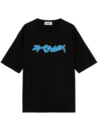 Ambush Cotton Neon Graphic T-shirt In Black