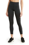 Alo Yoga Airlift Car Club High Waist 7/8 Leggings In Black/white