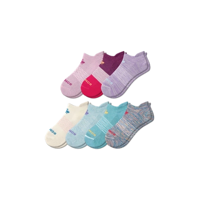 Bombas Week Of  Ankle Sock 7-pack In Pink Mint Mix