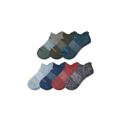 Bombas Week Of  Ankle Sock 7-pack In Olive Navy Mix