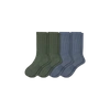 Bombas Hybrid Ribbed Calf Sock 4-pack In Olive Blue Mix