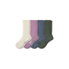 Bombas Hybrid Ribbed Calf Sock 4-pack In Mauve Blue Mix