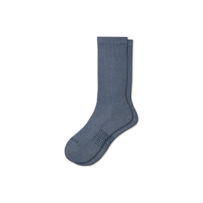 Bombas Hybrid Ribbed Calf Socks In Vintage Blue