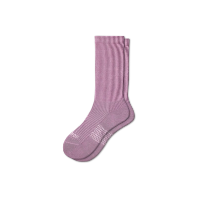 Bombas Hybrid Ribbed Calf Socks In Mauve