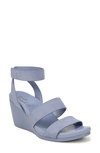 Naturalizer Genn-ignite Ankle Strap Sandal In Steel Blue Nubuck