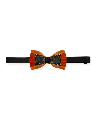 Brackish Bowties Trifecta Feather Formal Bow Tie