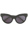 Karen Walker Miss Lark 52mm Cat Eye Sunglasses - Black