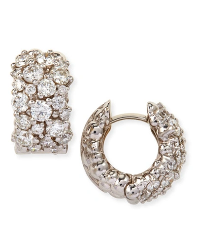 Paul Morelli Large White Diamond Confetti Hoop Earrings