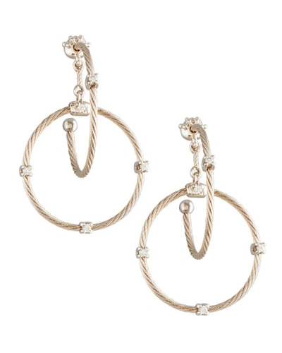 Paul Morelli 18k White Gold Diamond Link Earrings, 28mm