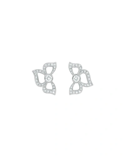 Carelle Florette Pave Diamond Stud Earrings