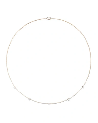 Paul Morelli 18k White Gold 5-diamond Necklace, 1.10 Tcw
