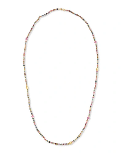 Splendid Single-strand Multicolor Sapphire Necklace, 41"