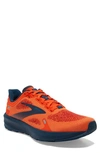 Brooks Launch 9 Running Shoe In Flame/ Titan/ Crystal Teal